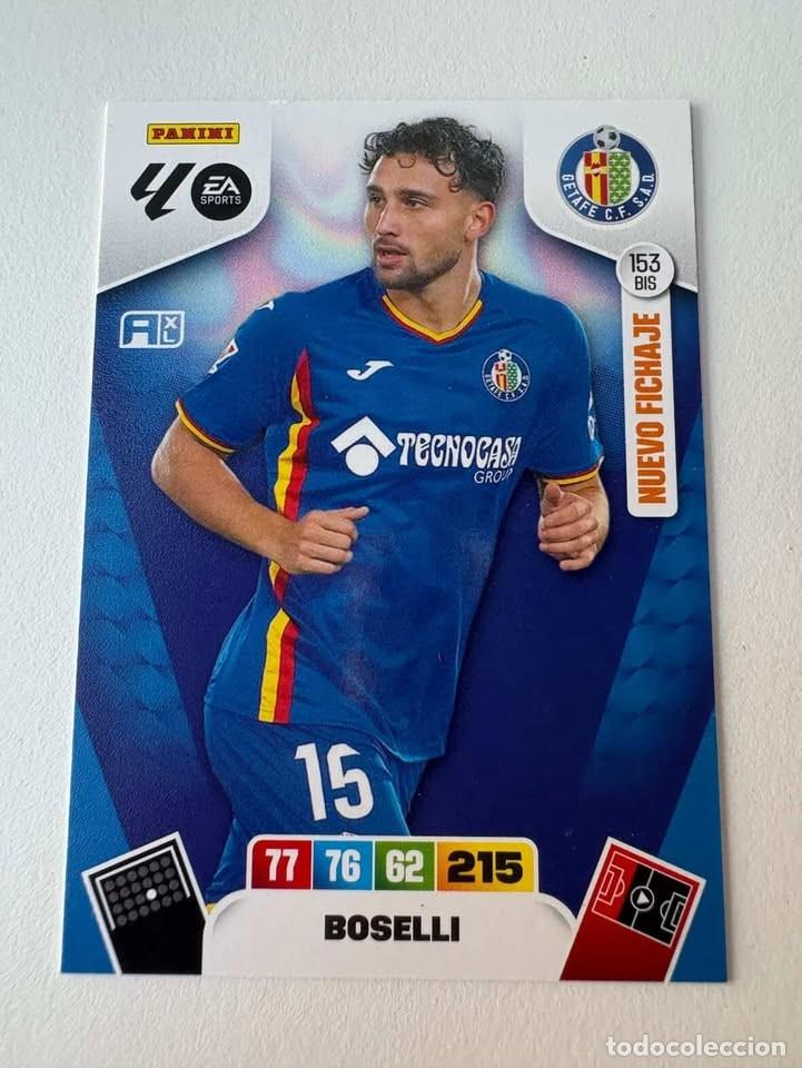 Cromos de f&uacute;tbol: Carta Boselli Nuevo Fichaje Getafe 153bis Adrenalyn 2025-26