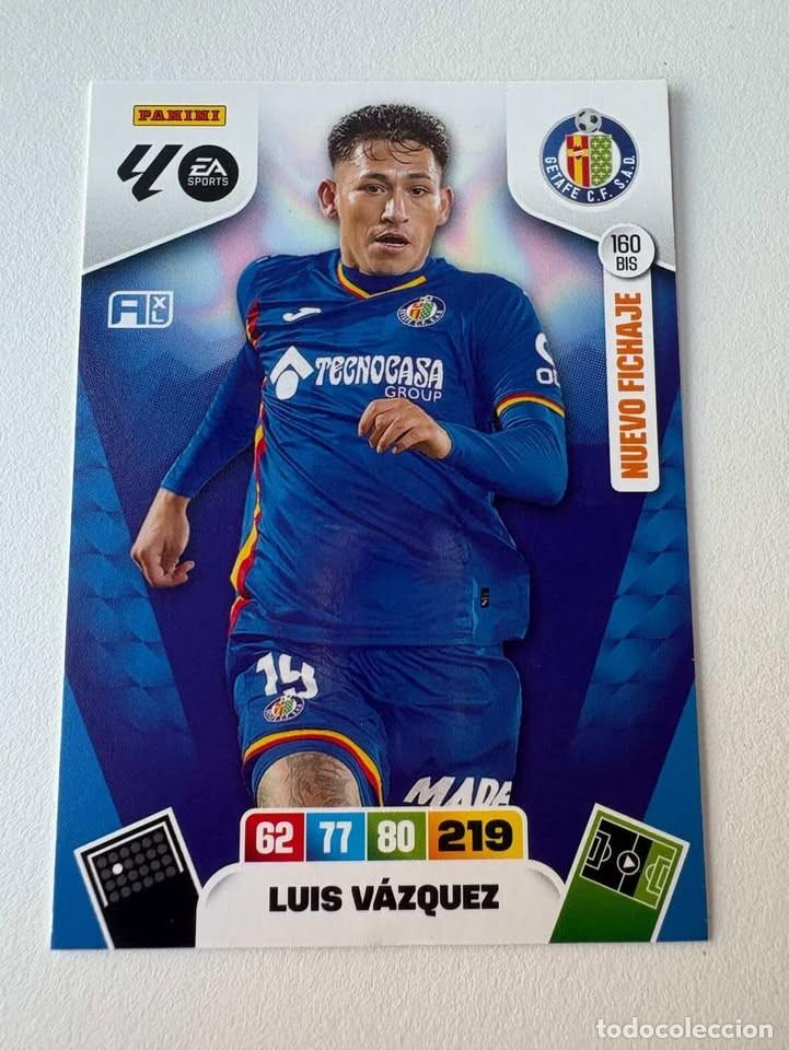 Cromos de f&uacute;tbol: Carta Luis V&aacute;zquez Nuevo Fichaje Getafe 160bis Adrenalyn 2025-26
