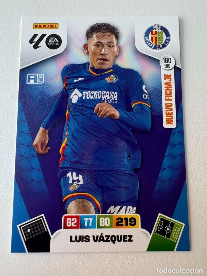 Cromos de f&uacute;tbol: Carta Luis V&aacute;zquez Nuevo Fichaje Getafe 160bis Adrenalyn 2025-26