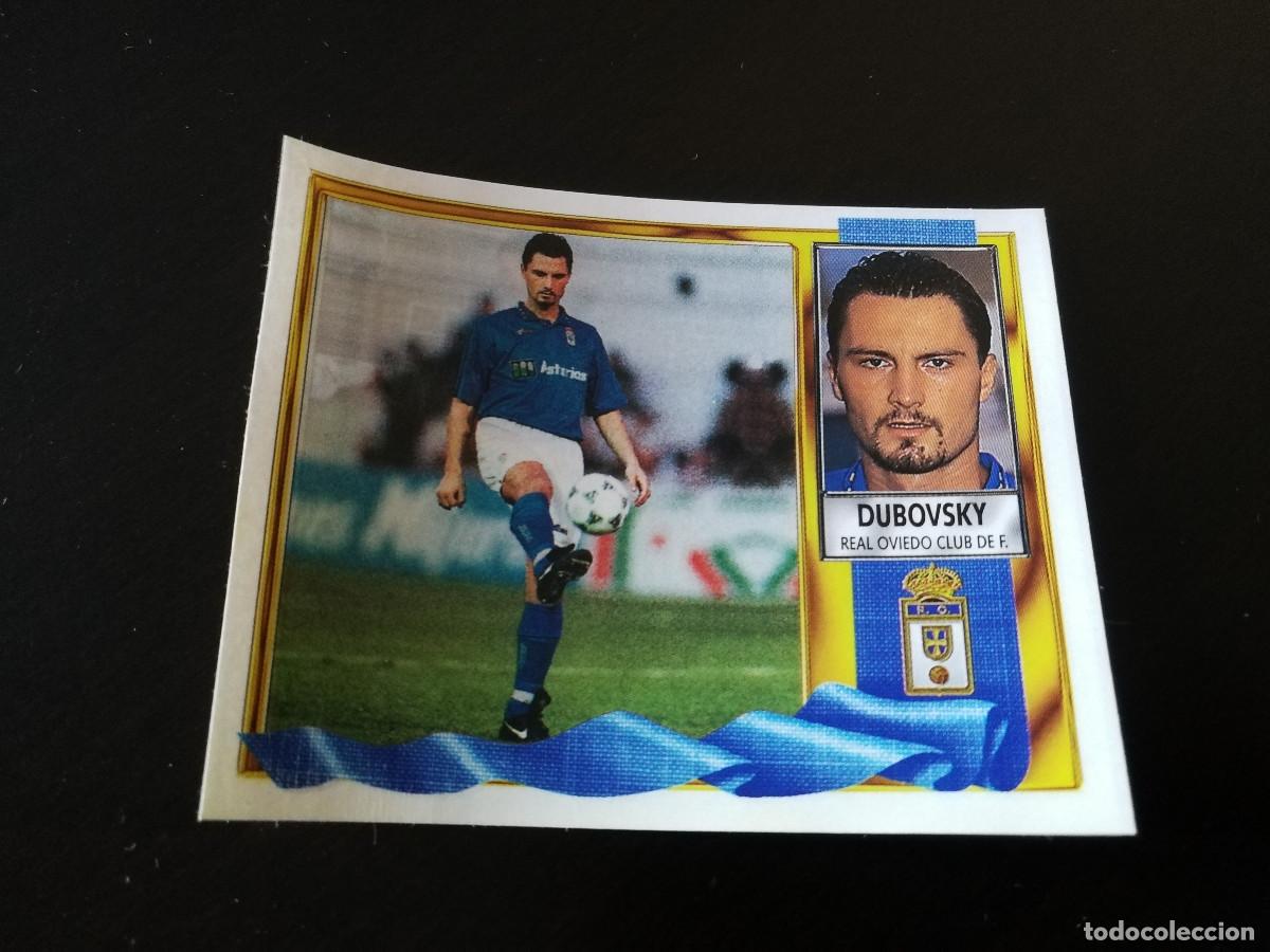 Fu&szlig;ball-Sticker: Dubovsky Coloca Real Oviedo, versi&oacute;n dificil, editorial Este 95/96 despegado