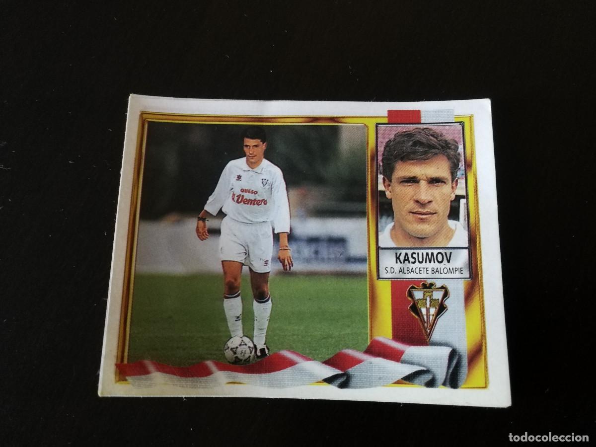 Fu&szlig;ball-Sticker: Kasumov Coloca SD Albacete, versi&oacute;n dificil, editorial Este 95/96 despegado