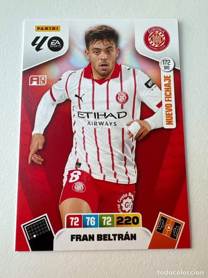 Cromos de f&uacute;tbol: Carta Fran Beltr&aacute;n Nuevo Fichaje Girona 172bis Adrenalyn 2025-26