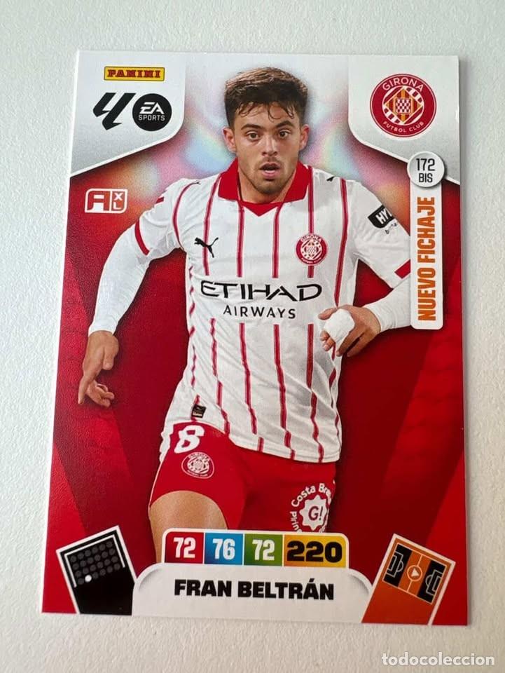 Cromos de f&uacute;tbol: Carta Fran Beltr&aacute;n Nuevo Fichaje Girona 172bis Adrenalyn 2025-26