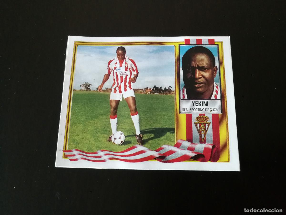 Fu&szlig;ball-Sticker: Yekini Coloca Sporting de Gij&oacute;n, dif&iacute;cil, editorial Este 95/96 despegado