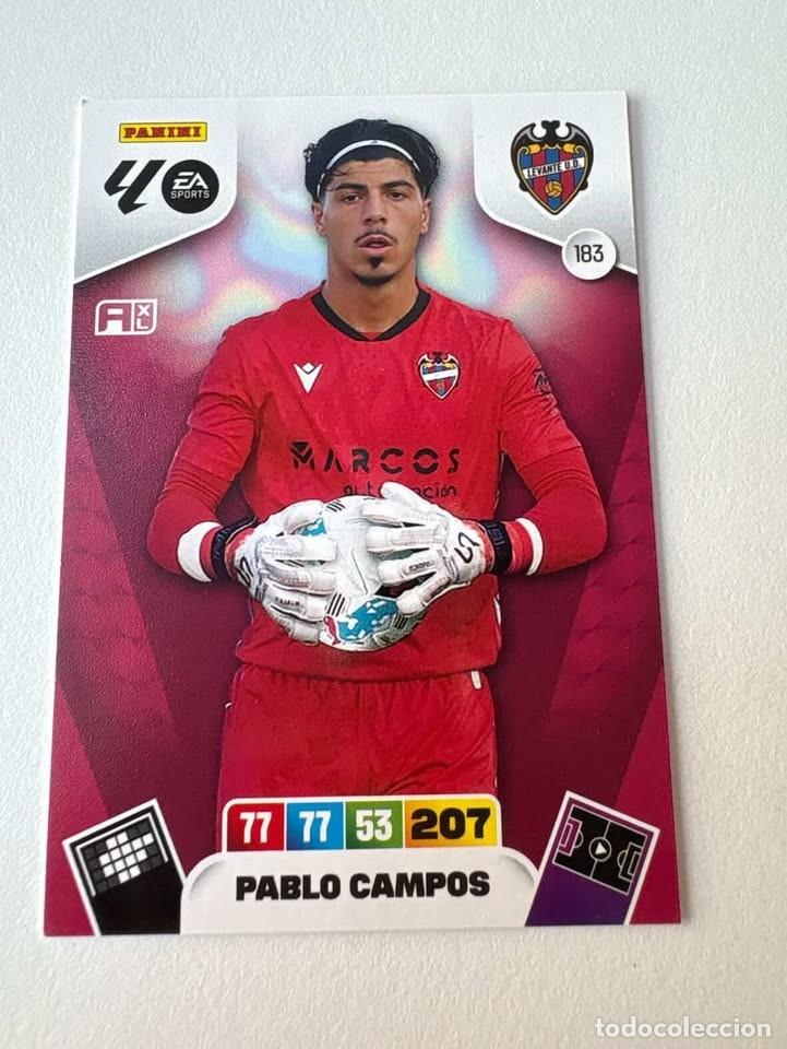 Cromos de f&uacute;tbol: Carta Pablo Campos Levante 183 Adrenalyn 2025-26