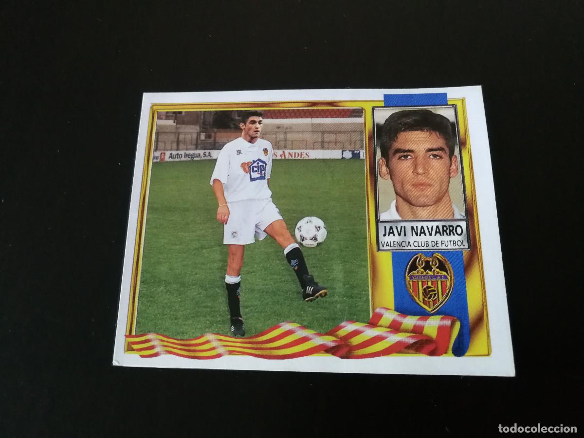 Figurine di Calcio: Javi Navarro Coloca Valencia CF editorial Este 95/96 despegado