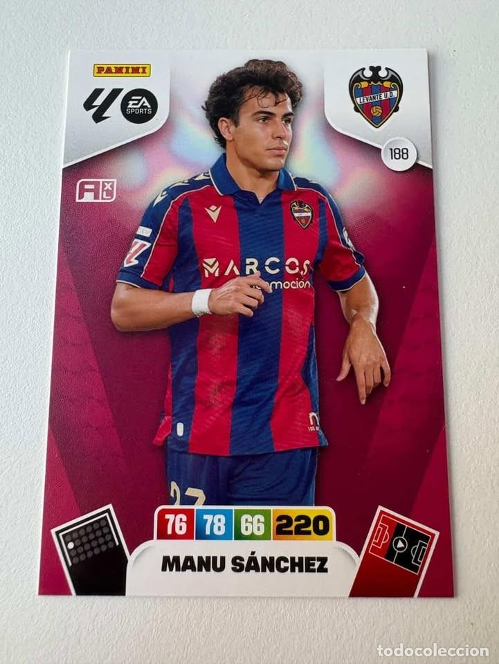 Cromos de f&uacute;tbol: Carta Manu S&aacute;nchez Levante 188 Adrenalyn 2025-26