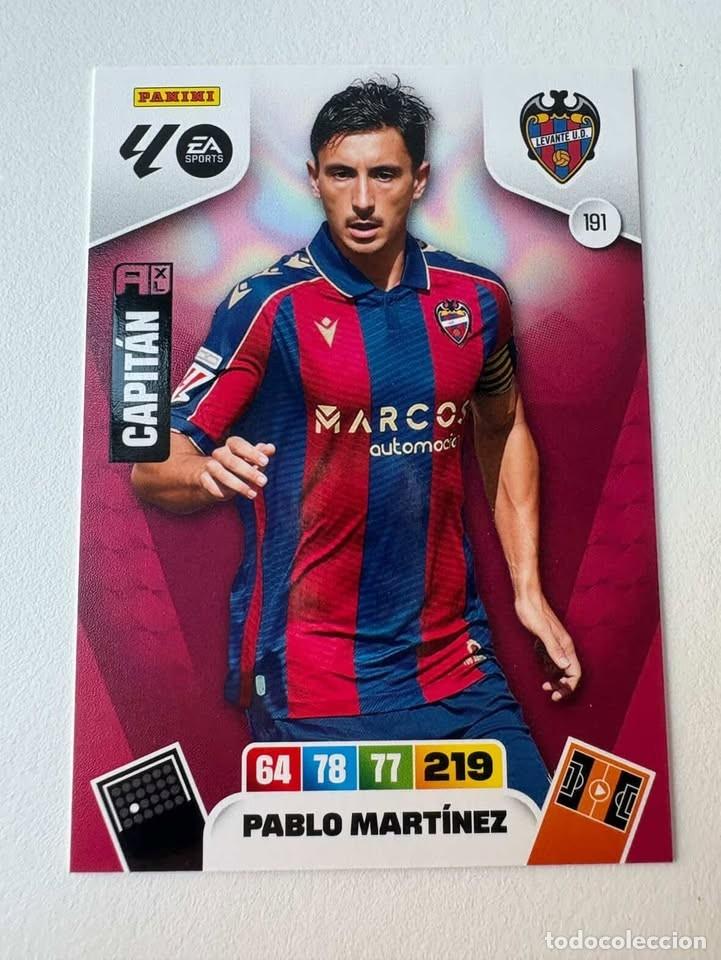 Cromos de f&uacute;tbol: Carta Pablo Mart&iacute;nez Levante 191 Adrenalyn 2025-26