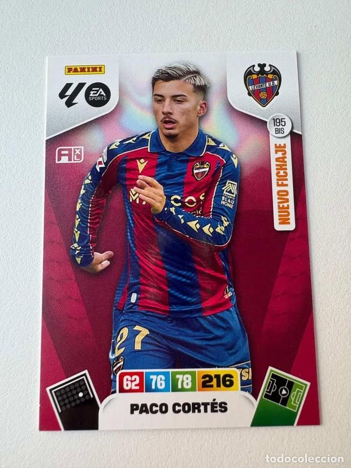 Cromos de f&uacute;tbol: Carta Paco Cort&eacute;s Nuevo Fichaje Levante 195bis Adrenalyn 2025-26