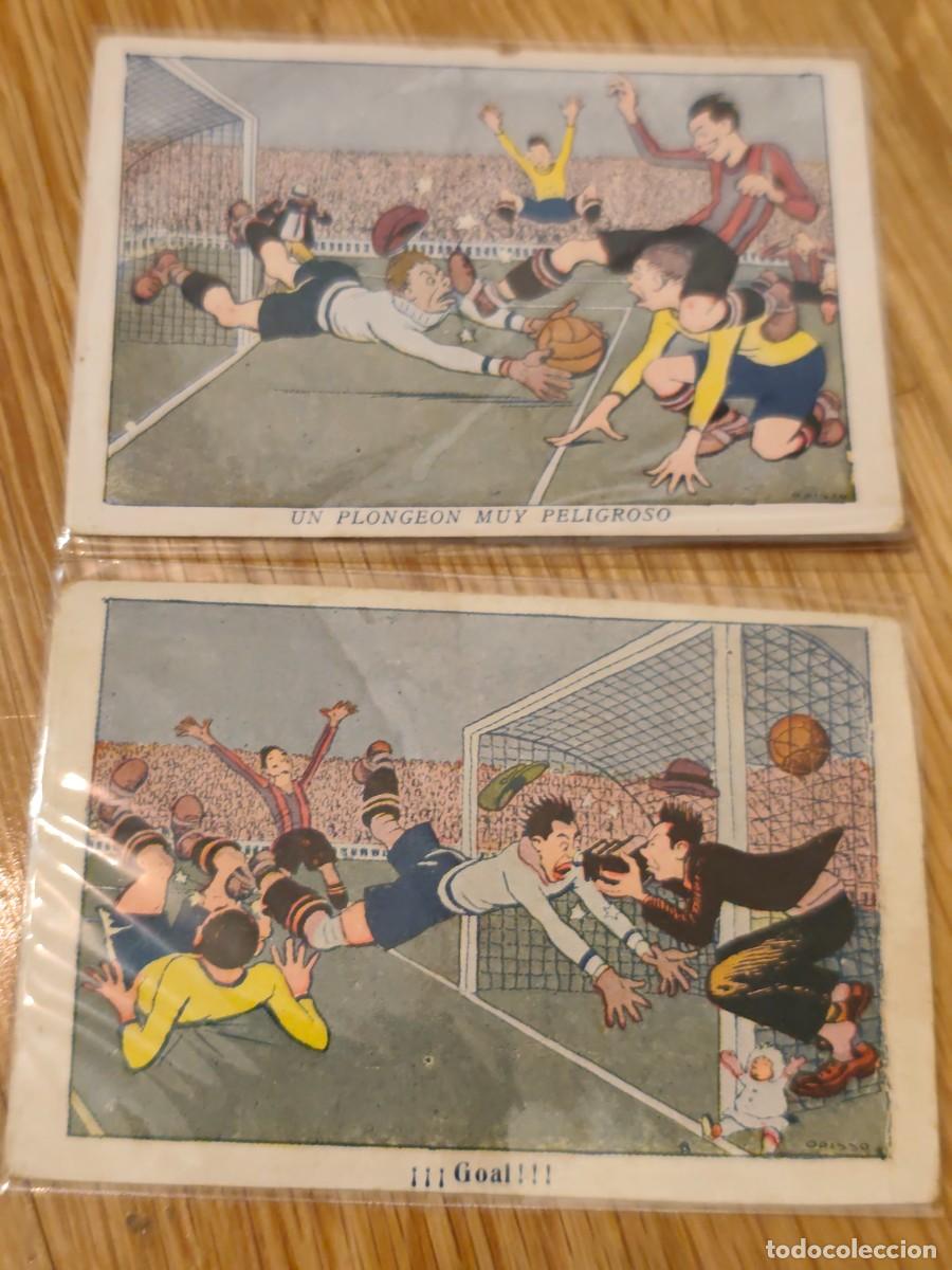 Cromos de f&uacute;tbol: 2 Cromos SPORTS SIGLO XX - ILUSTRADOR OPISSO - CHOCOLATE Juncosa