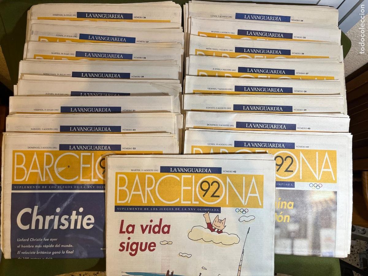 Football Stickers: Colecci&oacute;n completa suplementos oficiales Barcelona 92 La Vanguardia Juegos Ol&iacute;mpicos XXV Olimpiada 1