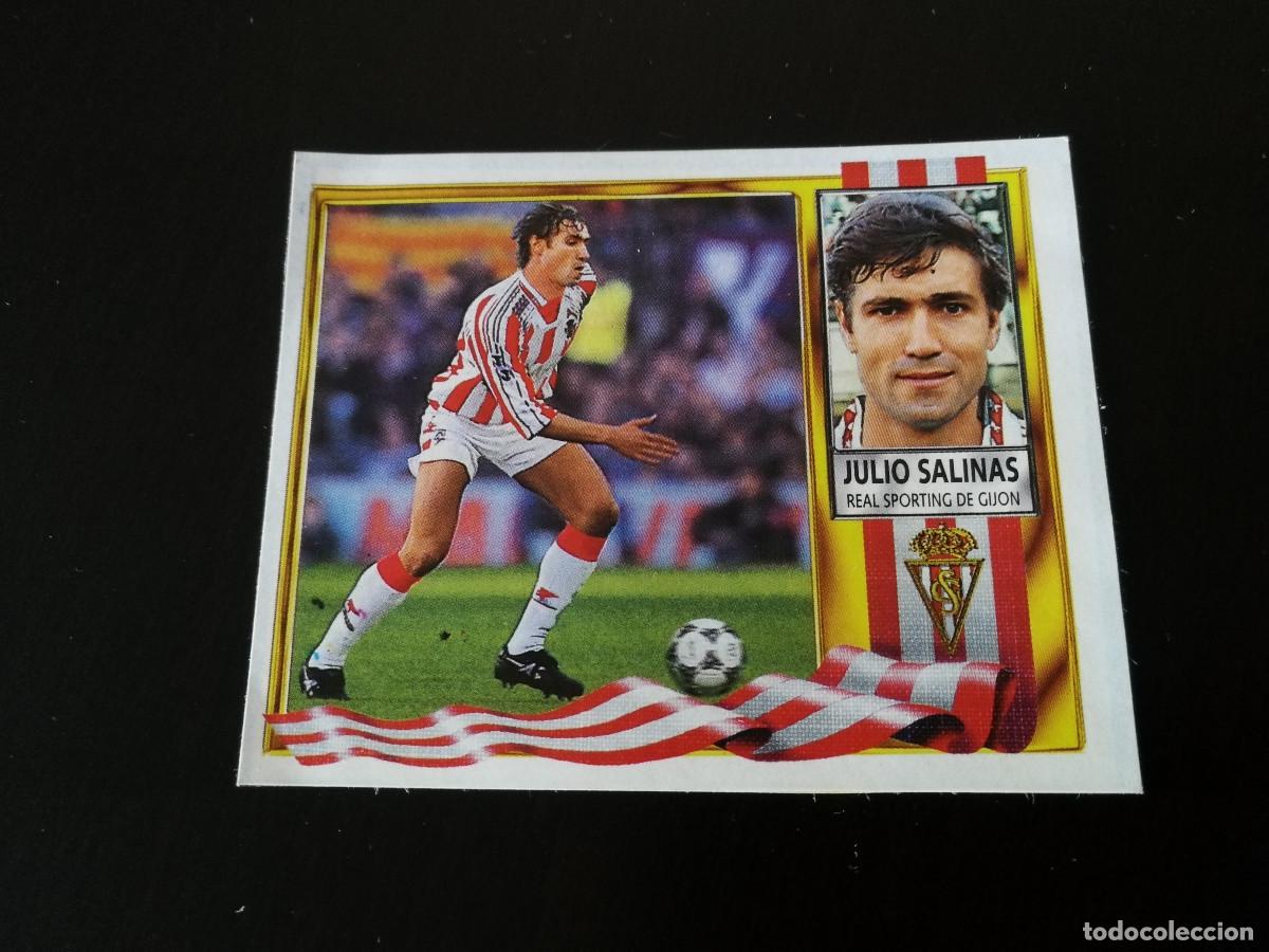 Figurine di Calcio: Julio Salinas Sporting de Gij&oacute;n Fichaje n&ordm; 32 editorial Este 95/96 despegado