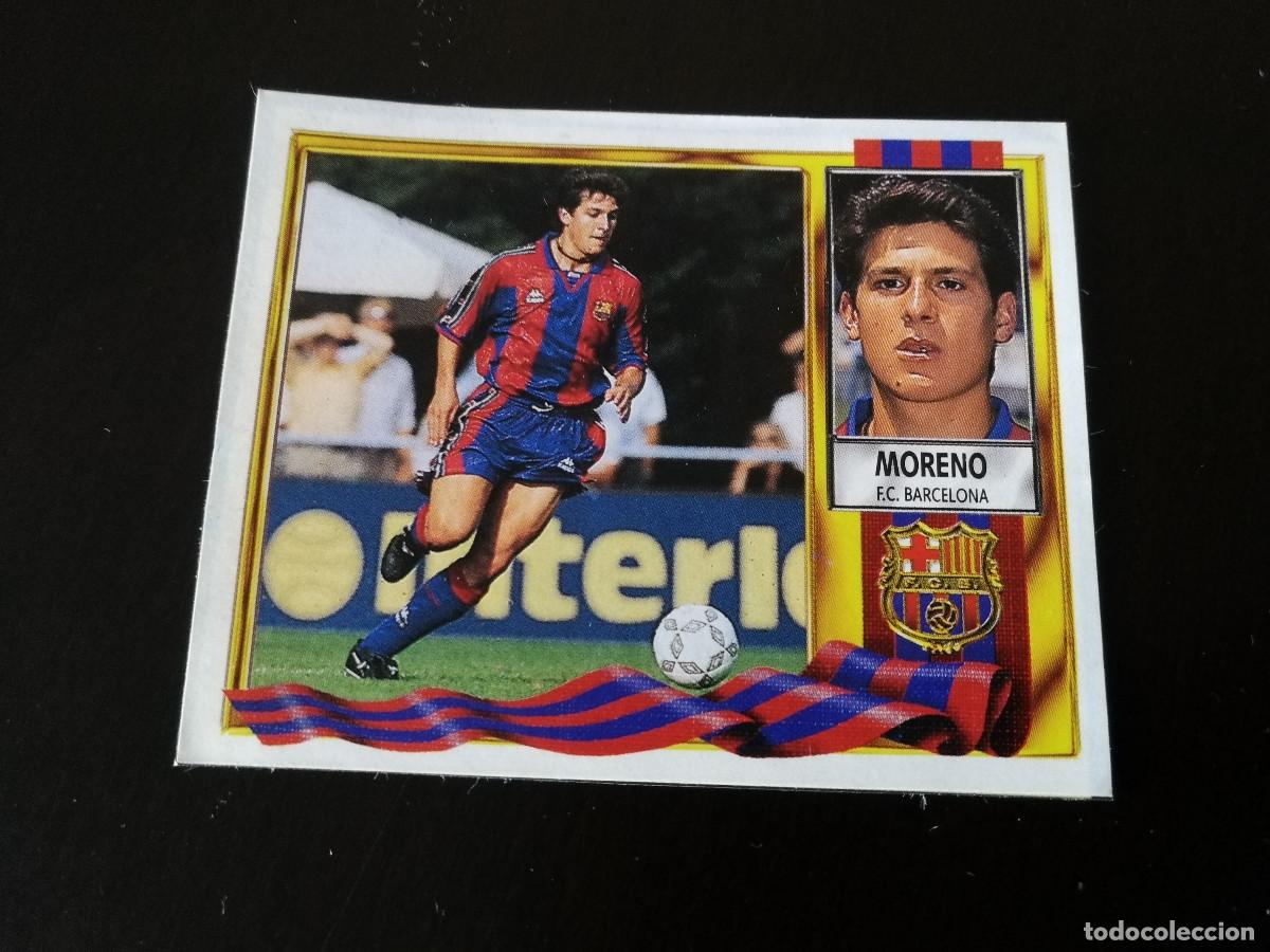 Figurine di Calcio: Moreno FC Barcelona Fichaje n&ordm; 28 editorial Este 95/96 despegado