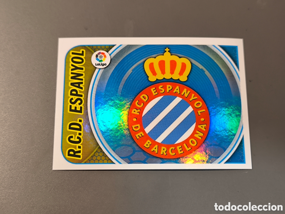 Cromos de f&uacute;tbol: ESCUDO RCD ESPANYOL 17 Liga Este 16 17