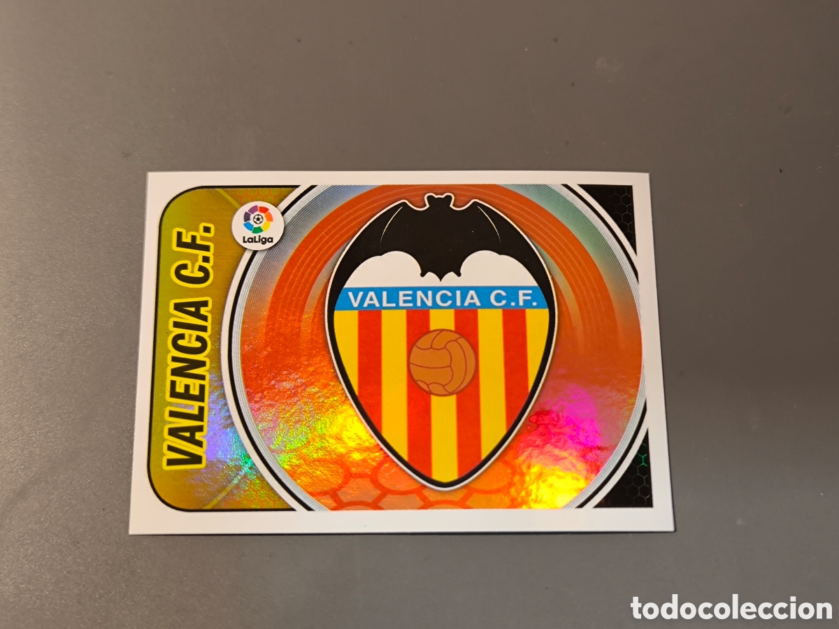 Cromos de f&uacute;tbol: ESCUDO VALENCIA CF 37 Liga Este 16 17