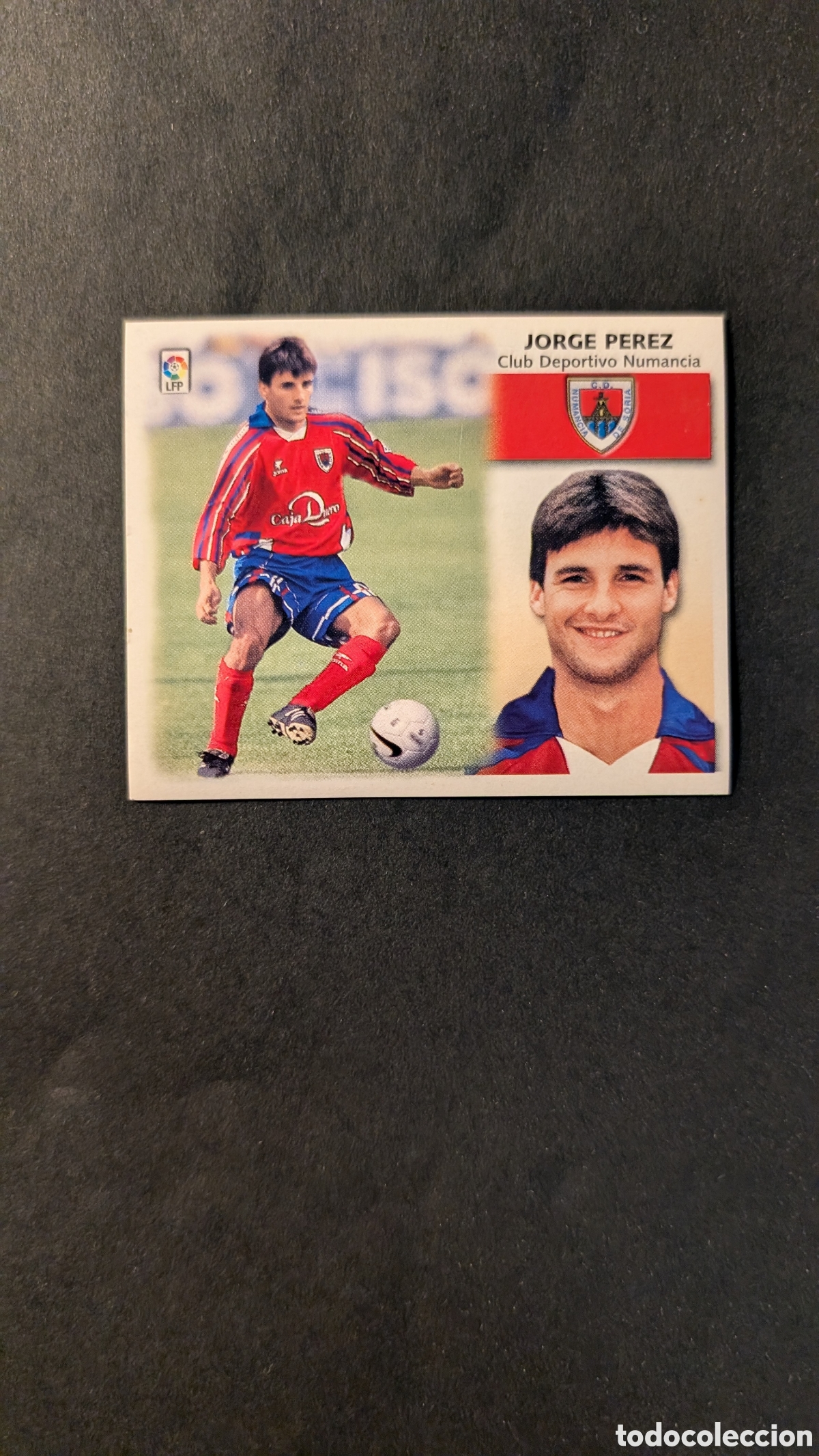 Cromos de f&uacute;tbol: L1 JORGE PEREZ NUMANCIA FICHAJE 15 LIGA ESTE 1999/00 99 00 NUNCA PEGADO SIN PEGAR