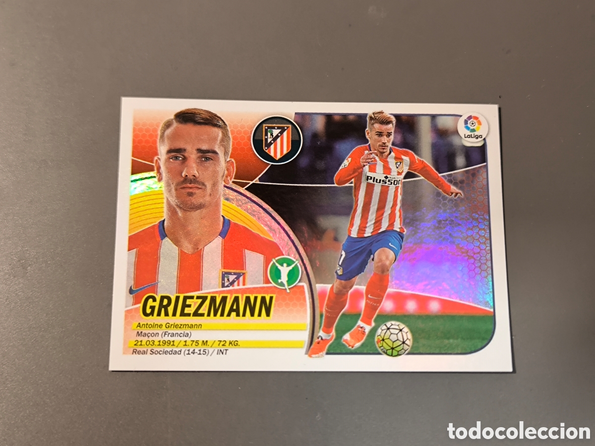 Cromos de f&uacute;tbol: GRIEZMANN 15 Atl&eacute;tico de Madrid Liga Este 16 17