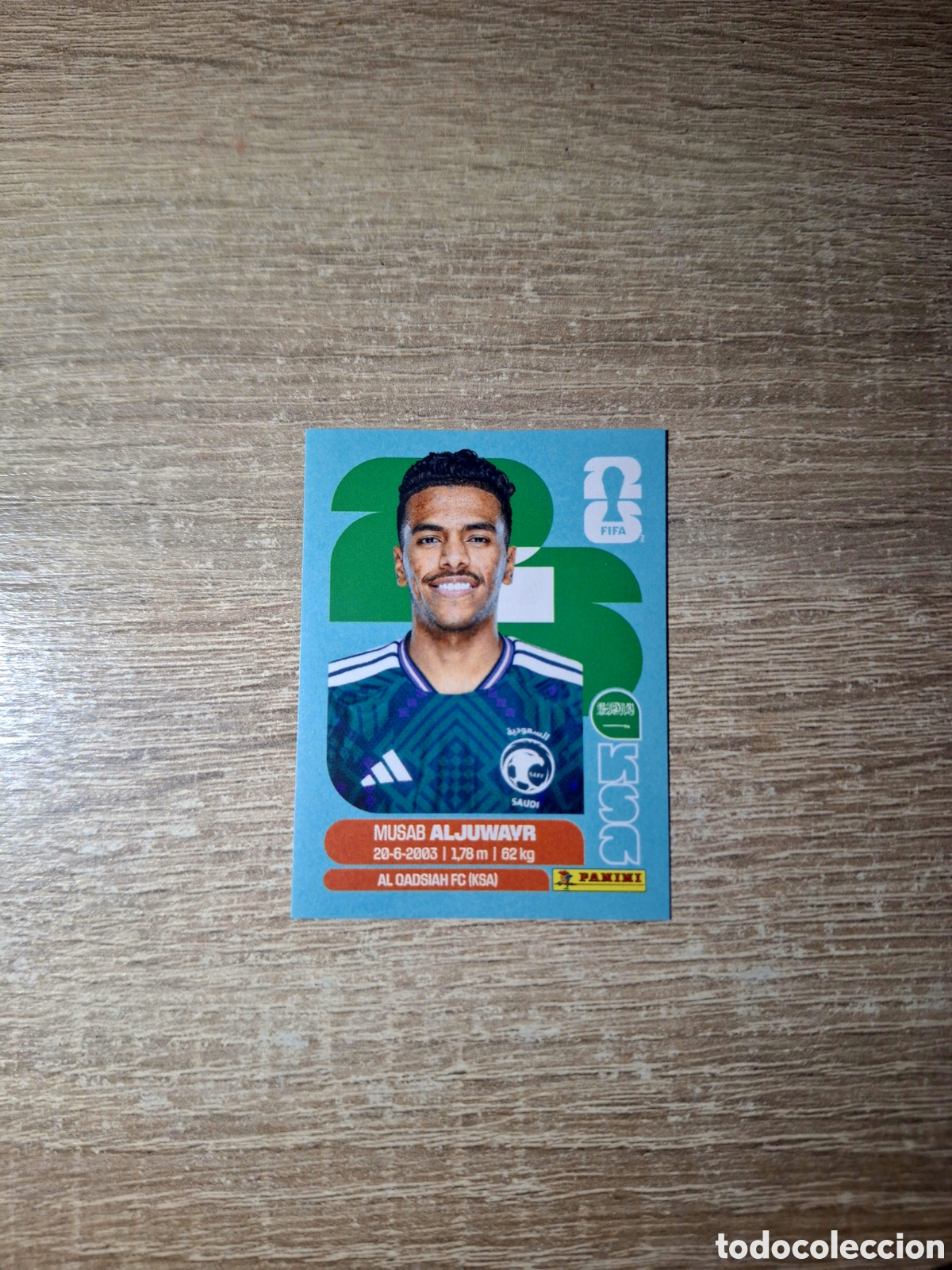 Cromos de f&uacute;tbol: KSA 9 MUSAB ALJUWAYR (MUNDIAL 2026)