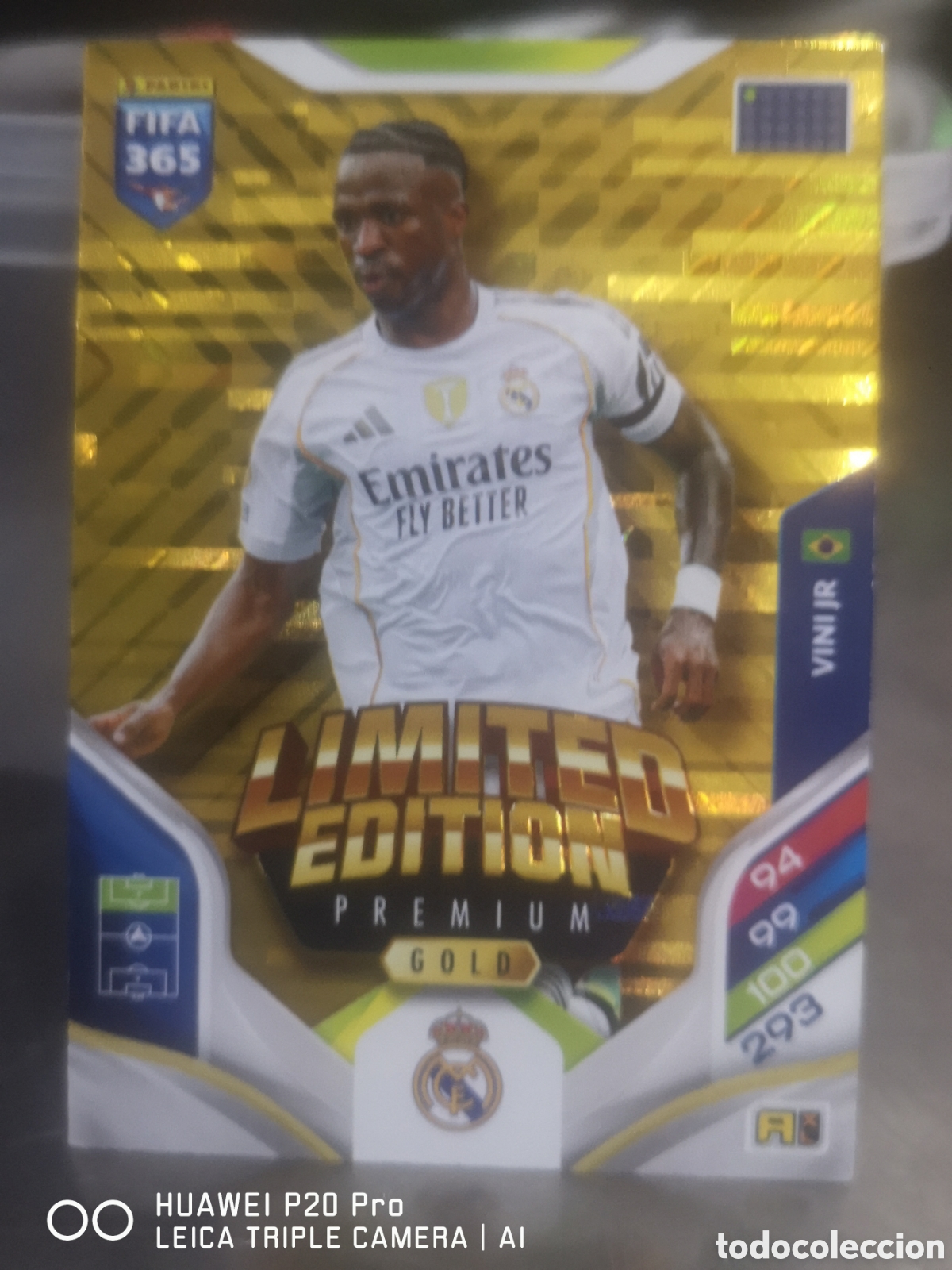 Cromos de f&uacute;tbol: FIFA 365 ADRENALYN 2026 LIMITED EDITION PREMIUM GOLD - VINICIUS - REAL MADRID
