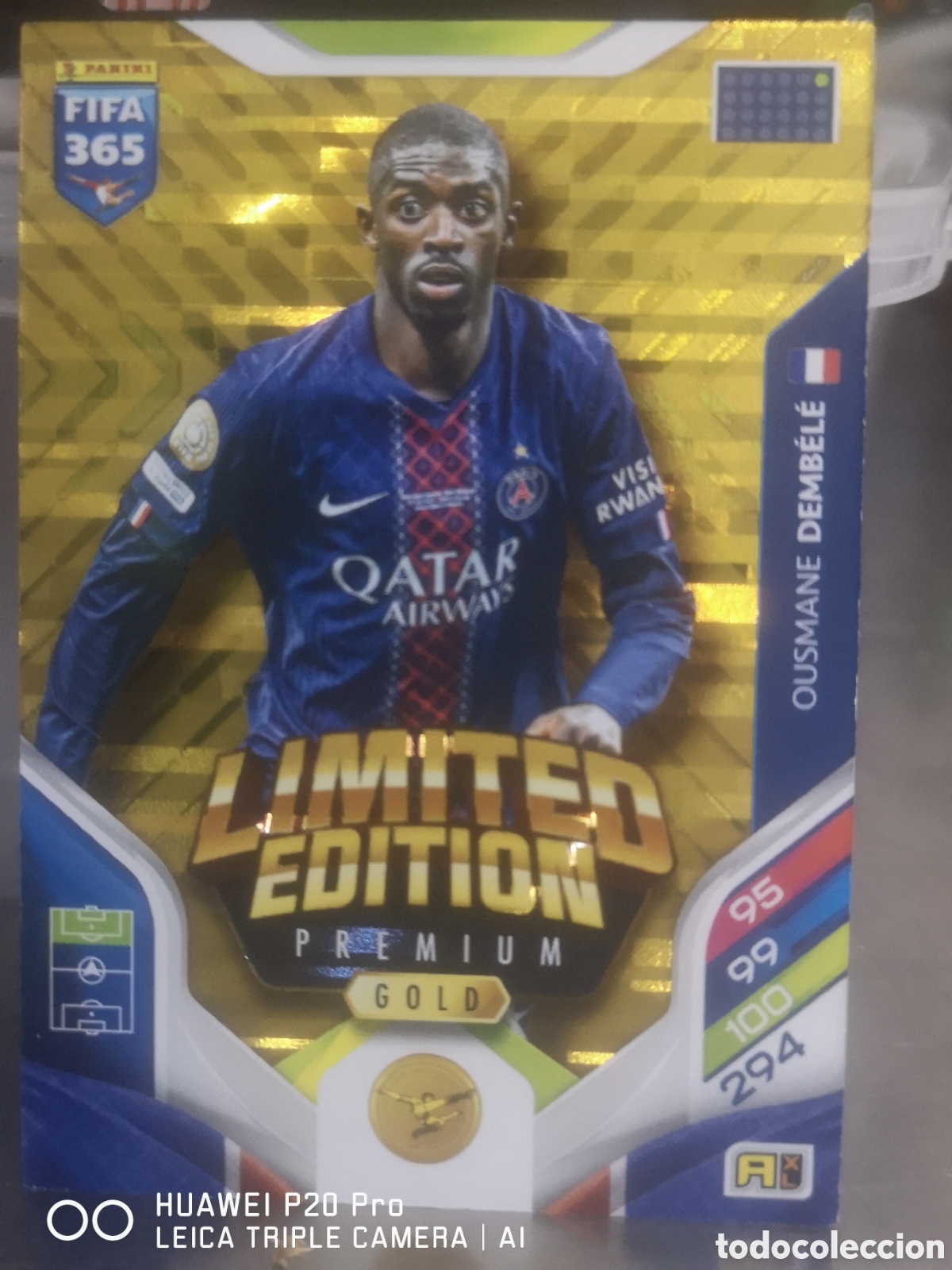 Cromos de f&uacute;tbol: FIFA 365 ADRENALYN 2026 LIMITED EDITION PREMIUM GOLD - DEMBELE - PARIS SAINT GERMAIN