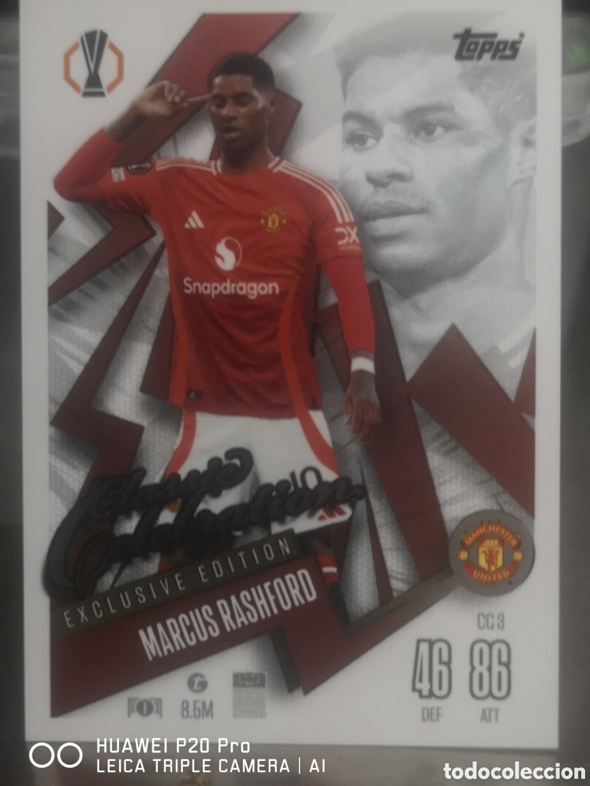 Cromos de f&uacute;tbol: MATCH ATTAX 2024 2025 CLASSIC CELEBRATION - MARCUS RASHFORD - CC 3 / EXCLUSIVE EDITION