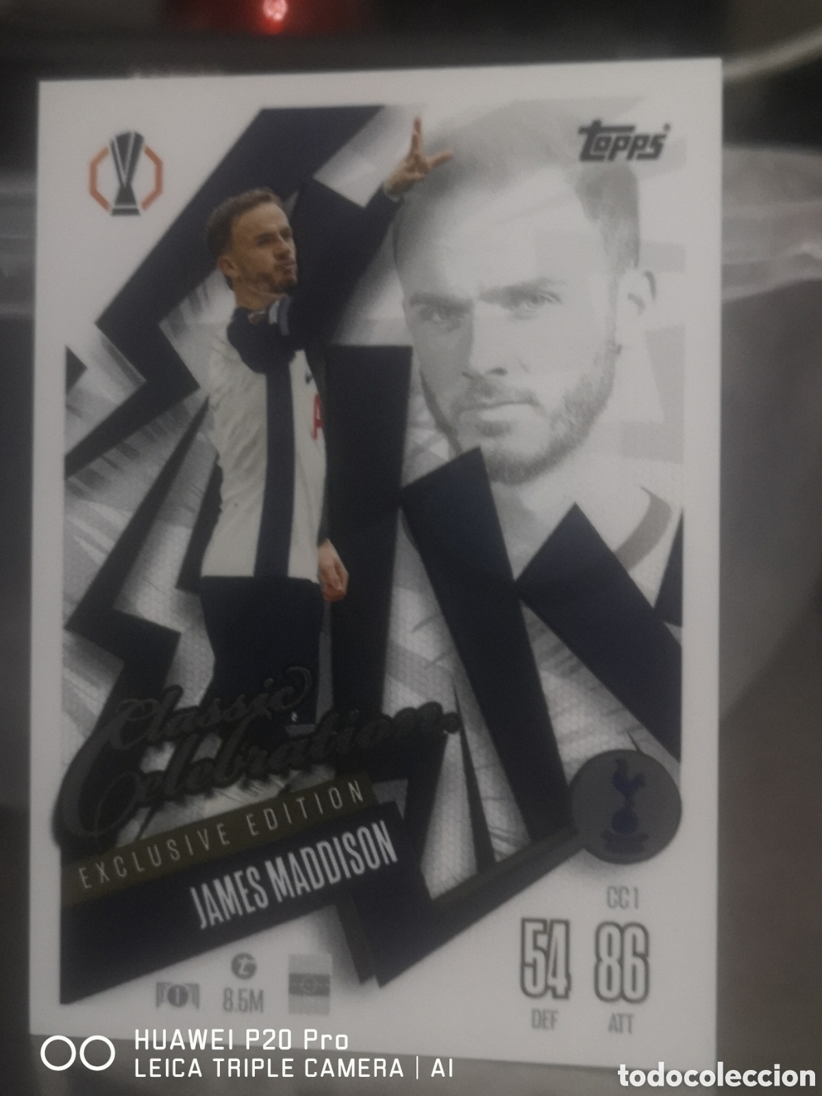 Cartes &agrave; collectionner de Football: MATCH ATTAX 2024 2025 CLASSIC CELEBRATION - JAMES MADDISON - CC 1 / EXCLUSIVE EDITION