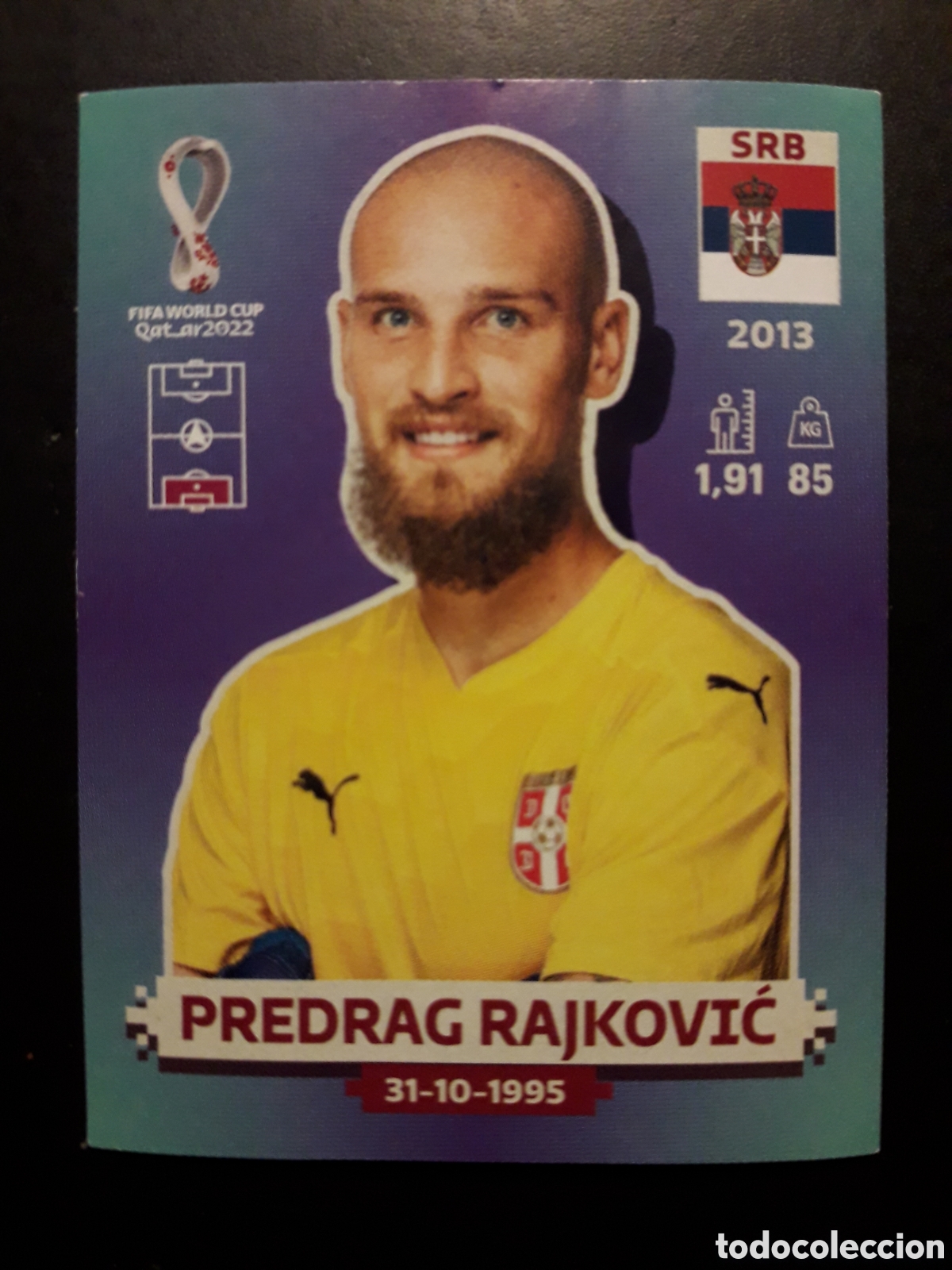 Fu&szlig;ball-Sticker: PEDRAG RAJKOVIĆ SERBIA N&deg; 3 COPA MUNDIAL DE F&Uacute;TBOL QATAR 2022 22 PANINI SIN PEGAR PEDIDO M&Iacute;NIMO 3&euro;.