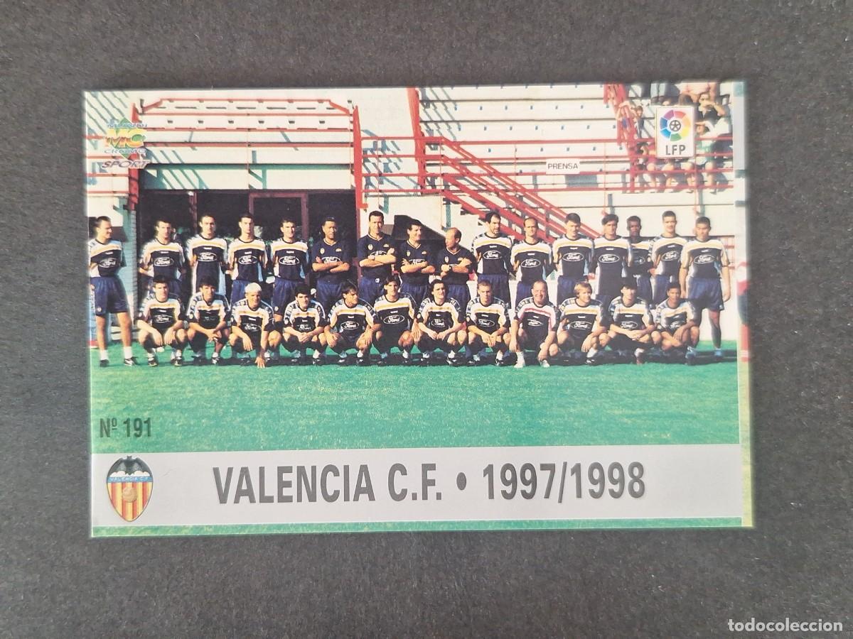 Fu&szlig;ball-Sticker: L1 EQUIPO VALENCIA C. F. 191 MUNDICROMO LAS FICHAS DE LA LIGA 1997/1998 97 98