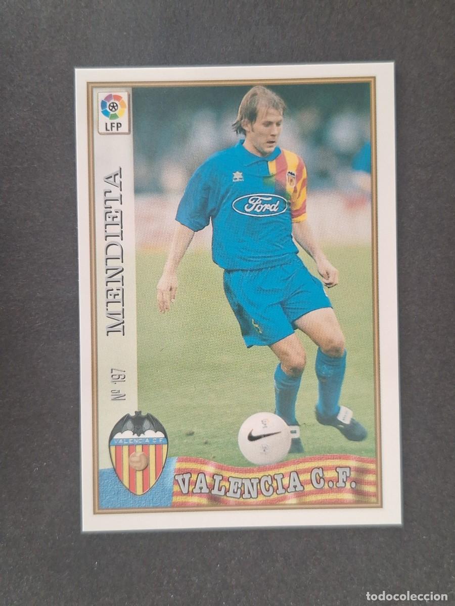 Figurine di Calcio: L1 MENDIETA VALENCIA C. F. 197 MUNDICROMO LAS FICHAS DE LA LIGA 1997/1998 97 98