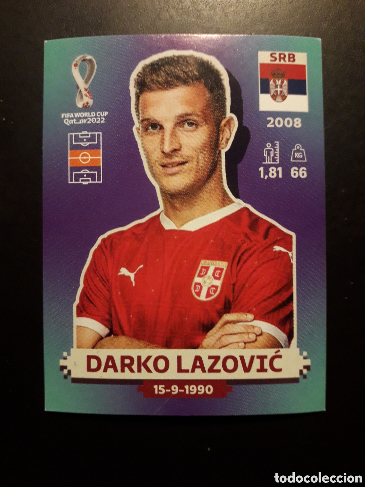 Figurine di Calcio: DARKO LAZOVIĆ SERBIA N&deg; 11 COPA MUNDIAL DE F&Uacute;TBOL QATAR 2022 22 PANINI SIN PEGAR PEDIDO M&Iacute;NIMO 3&euro;
