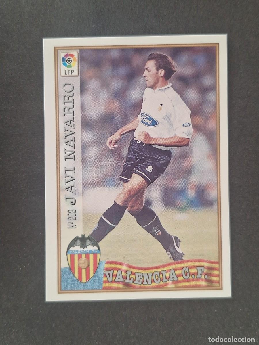 Figurine di Calcio: L1 JAVI NAVARRO VALENCIA C. F. 202 MUNDICROMO LAS FICHAS DE LA LIGA 1997/1998 97 98