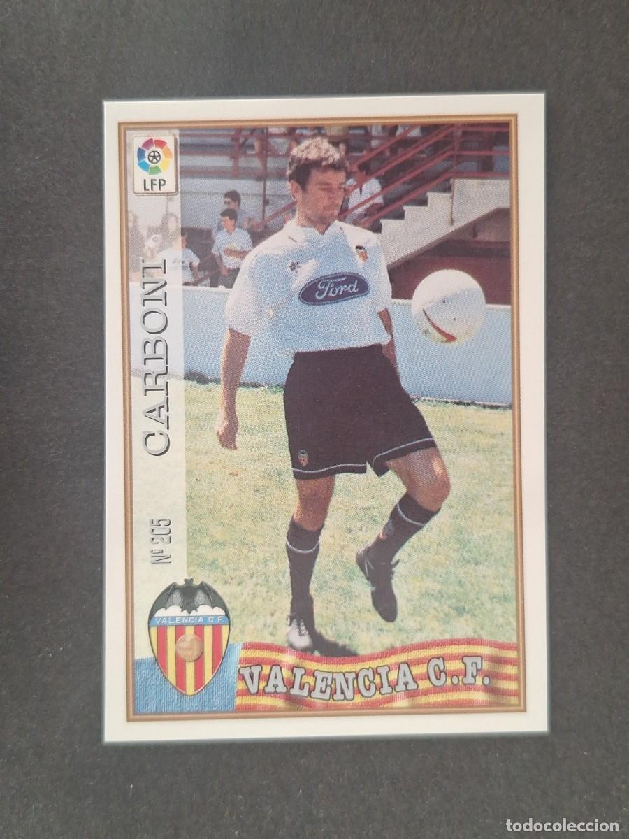 Figurine di Calcio: L1 CARBONI VALENCIA C. F. 205 MUNDICROMO LAS FICHAS DE LA LIGA 1997/1998 97 98