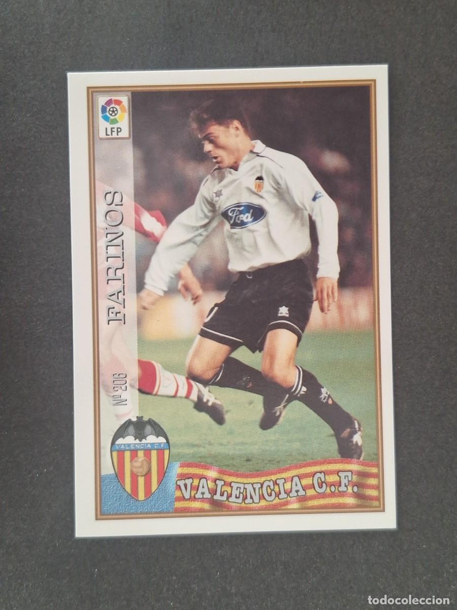 Cromos de f&uacute;tbol: L1 FARINOS VALENCIA C. F. 206 MUNDICROMO LAS FICHAS DE LA LIGA 1997/1998 97 98