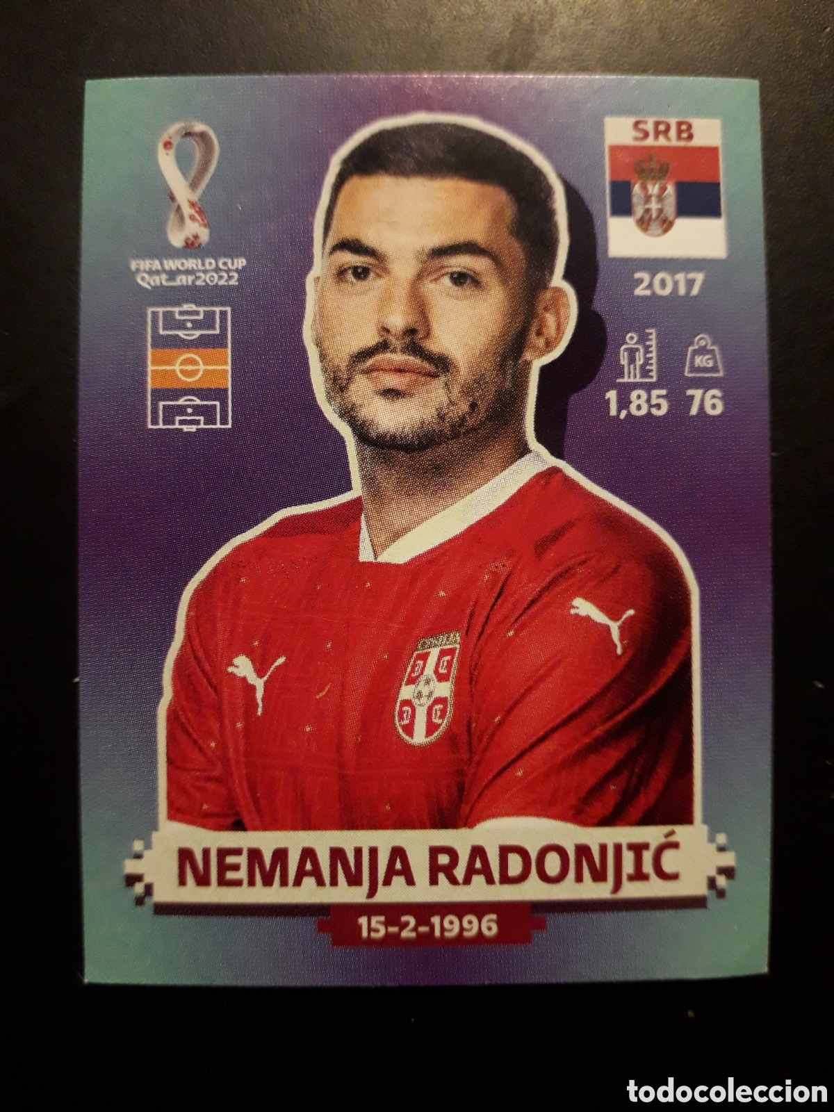 Cromos de f&uacute;tbol: NEMANJA RADONJIĆ SERBIA N&deg; 15 COPA MUNDIAL DE F&Uacute;TBOL QATAR 2022 22 PANINI SIN PEGAR PEDIDO M&Iacute;NIMO 3&euro;