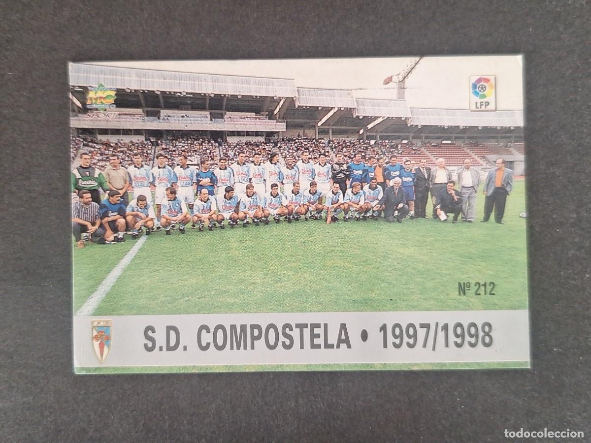 Cromos de f&uacute;tbol: L1 EQUIPO S. D. COMPOSTELA 212 MUNDICROMO LAS FICHAS DE LA LIGA 1997/1998 97 98