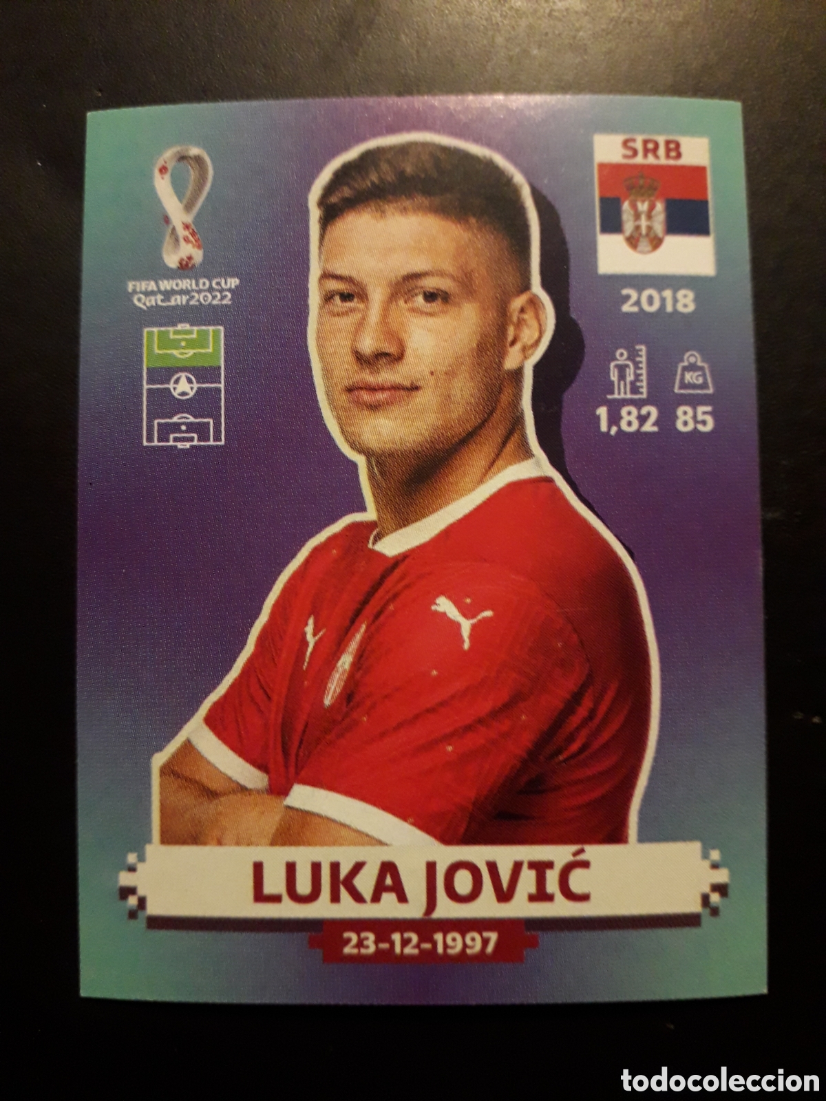 Cromos de f&uacute;tbol: LUKA JOVIĆ SERBIA N&deg; 17 COPA MUNDIAL DE F&Uacute;TBOL QATAR 2022 22 PANINI SIN PEGAR PEDIDO M&Iacute;NIMO 3&euro;