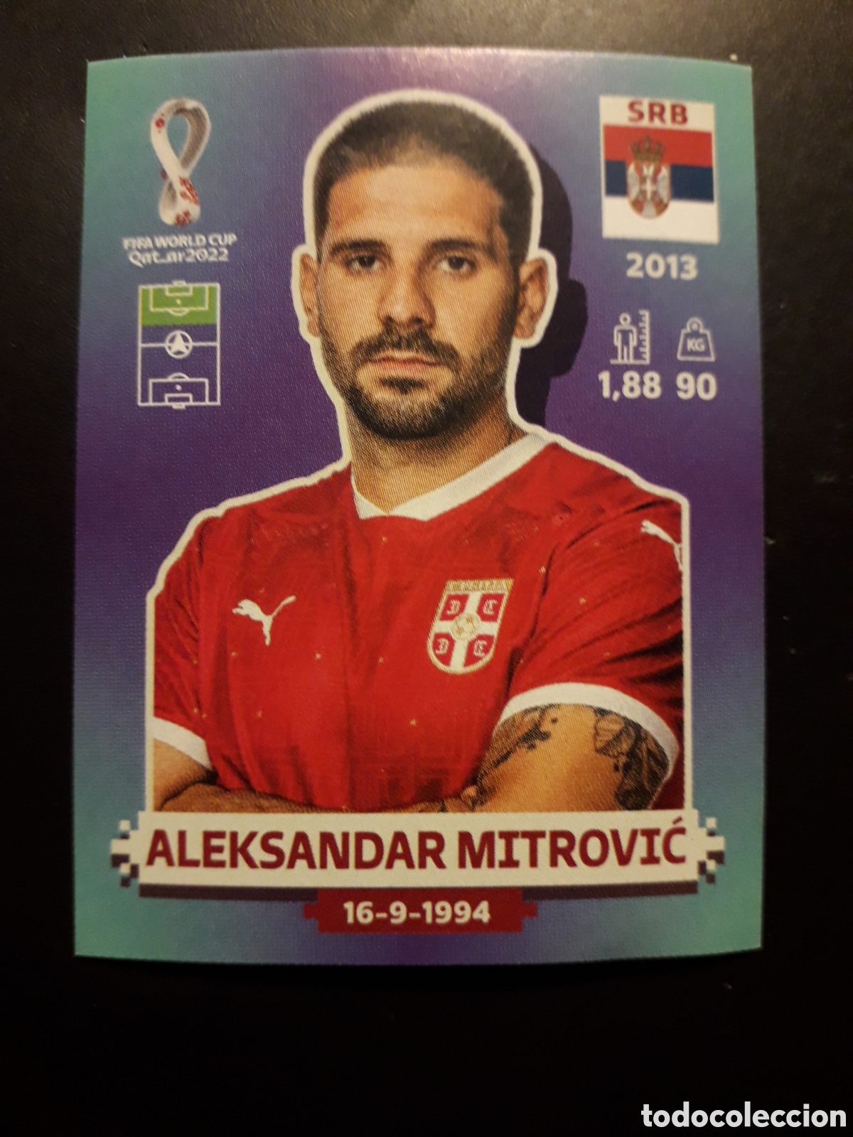 Cromos de f&uacute;tbol: ALEKSANDAR MITROVIĆ SERBIA N&deg; 18 COPA MUNDIAL DE F&Uacute;TBOL QATAR 2022 22 PANINI SIN PEG PEDIDO M&Iacute;NIM 3&euro;