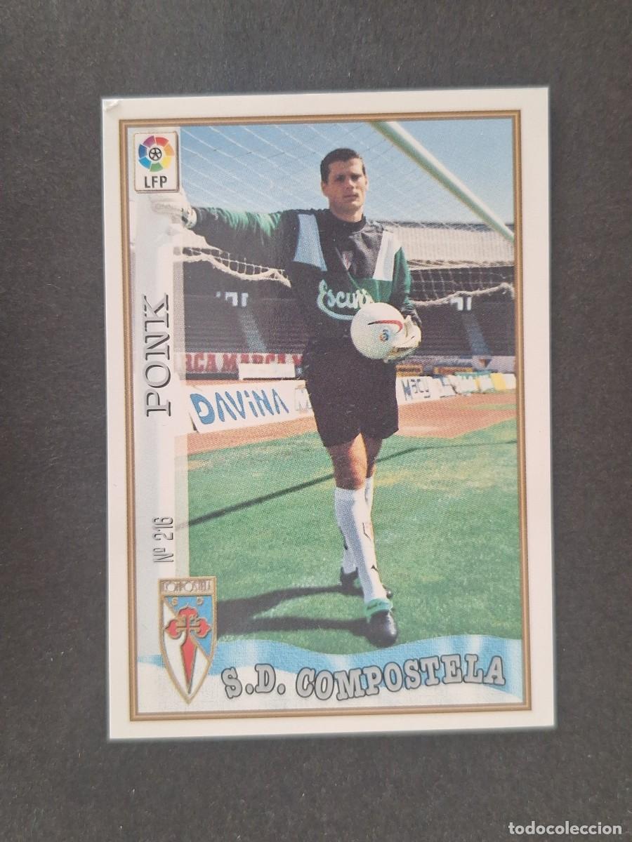 Cromos de f&uacute;tbol: L1 PONK S. D. COMPOSTELA 216 MUNDICROMO LAS FICHAS DE LA LIGA 1997 1998 97 98