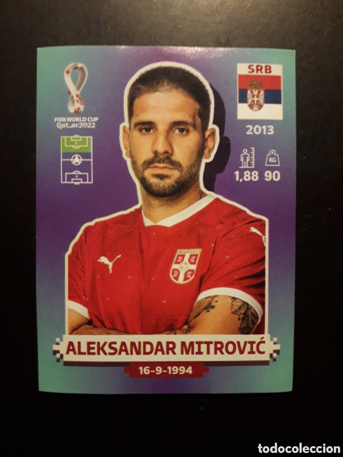 Cromos de f&uacute;tbol: ALEKSANDAR MITROVIĆ SERBIA N&deg; 18 COPA MUNDIAL DE F&Uacute;TBOL QATAR 2022 22 PANINI SIN PEG PEDIDO M&Iacute;NIM 3&euro;