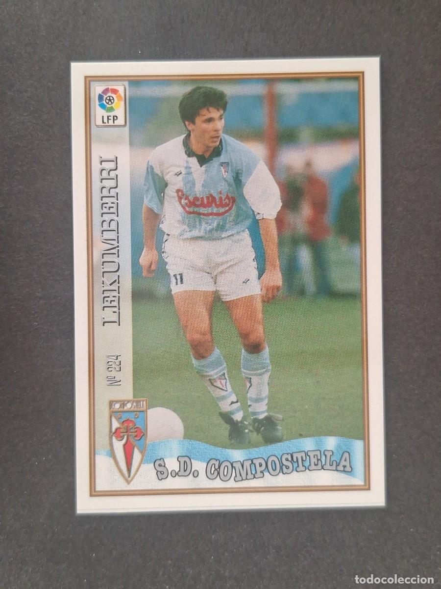 Cromos de f&uacute;tbol: L1 LEKUMBERRI S. D. COMPOSTELA 224 MUNDICROMO LAS FICHAS DE LA LIGA 1997 1998 97 98