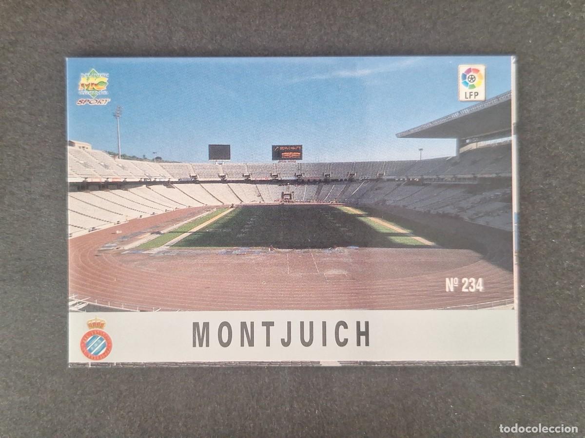 Cromos de f&uacute;tbol: L1 ESTADIO MONTJUICH R. C. D. ESPA&Ntilde;OL 234 MUNDICROMO LAS FICHAS DE LA LIGA 1997 1998 97 98