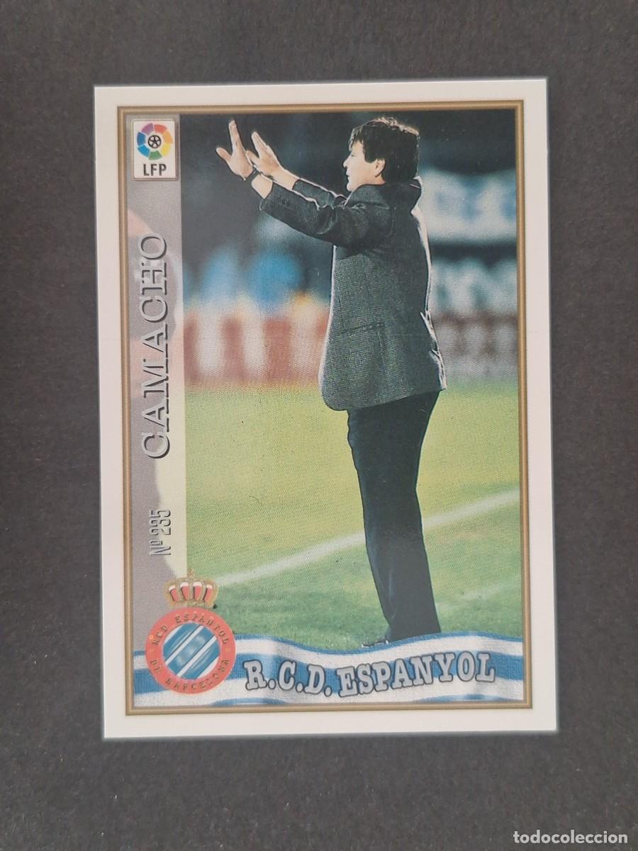 Cromos de f&uacute;tbol: L1 CAMACHO ENTRENADOR R. C. D. ESPA&Ntilde;OL 235 MUNDICROMO LAS FICHAS DE LA LIGA 1997 1998 97 98