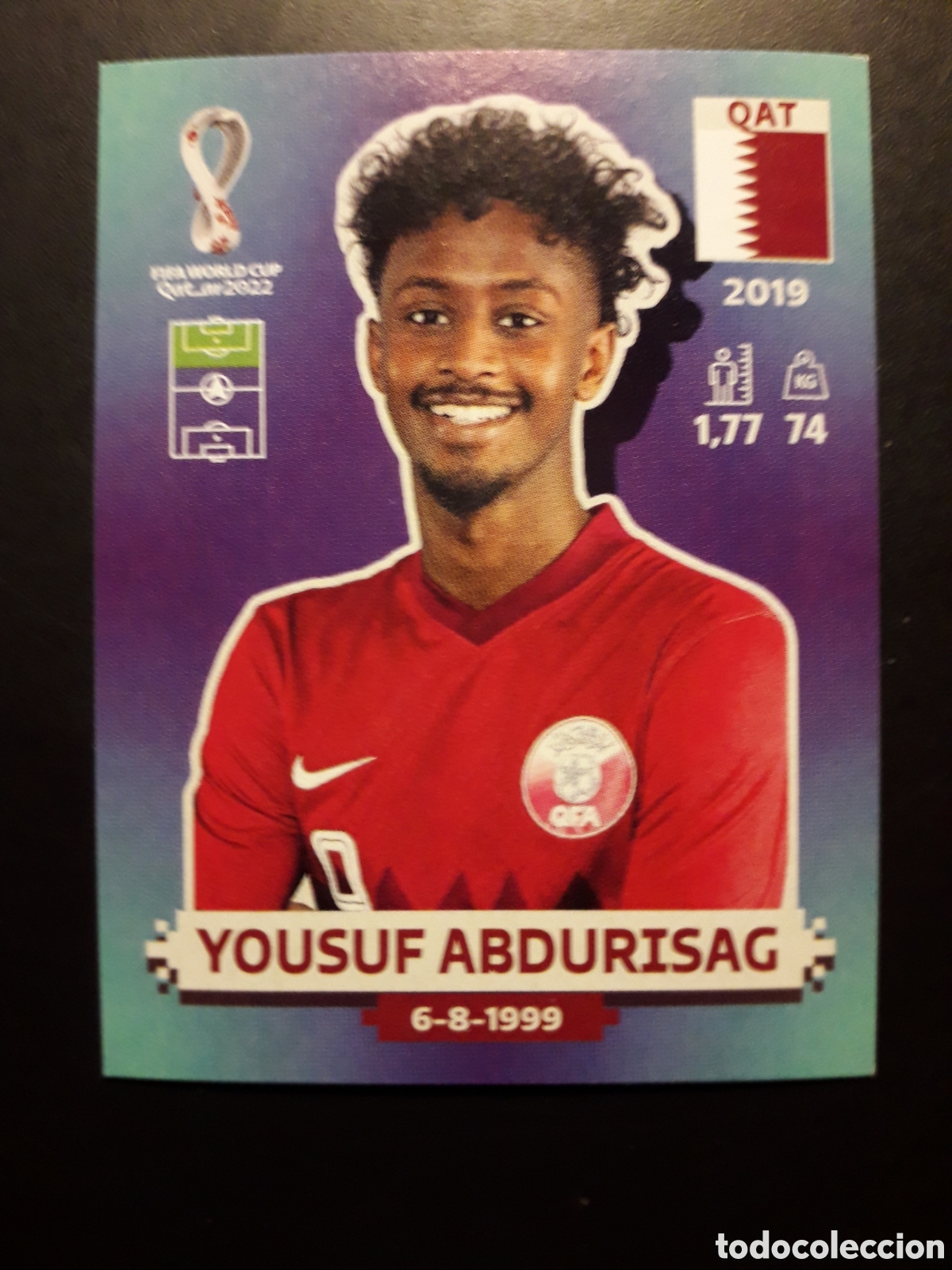 Football Stickers: YOUSUF ABDURISAG QATAR N&deg; 15 COPA MUNDIAL DE F&Uacute;TBOL QATAR 2022 22 PANINI SIN PEGAR PEDIDO M&Iacute;NIMO 3&euro;.