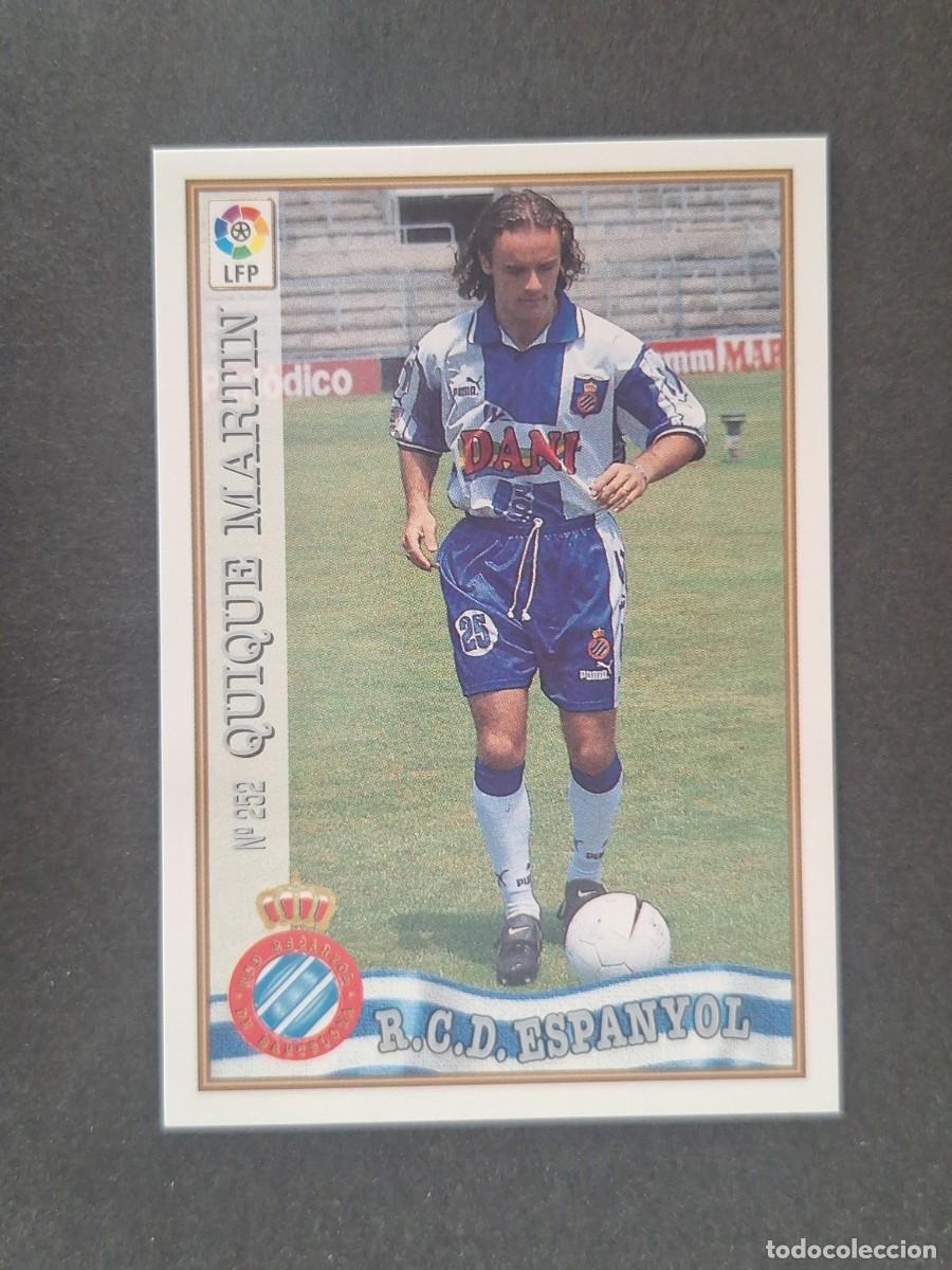 Figurine di Calcio: L1 QUIQUE MARTIN R. C. D. ESPA&Ntilde;OL 252 MUNDICROMO LAS FICHAS DE LA LIGA 1997 1998 97 98