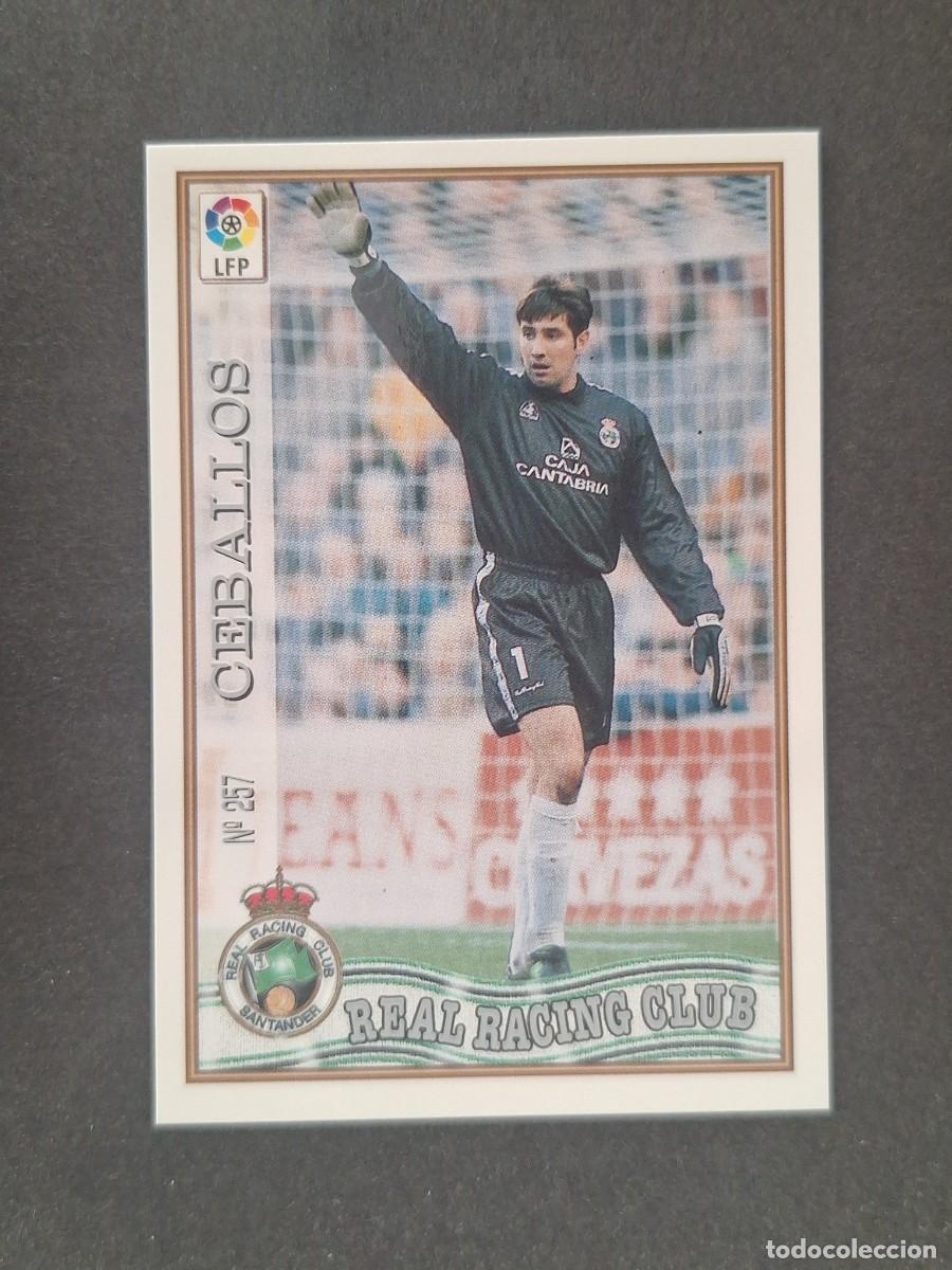 Cromos de f&uacute;tbol: L1 CEBALLOS RACING DE SANTANDER 257 MUNDICROMO LAS FICHAS DE LA LIGA 1997 1998 97 98