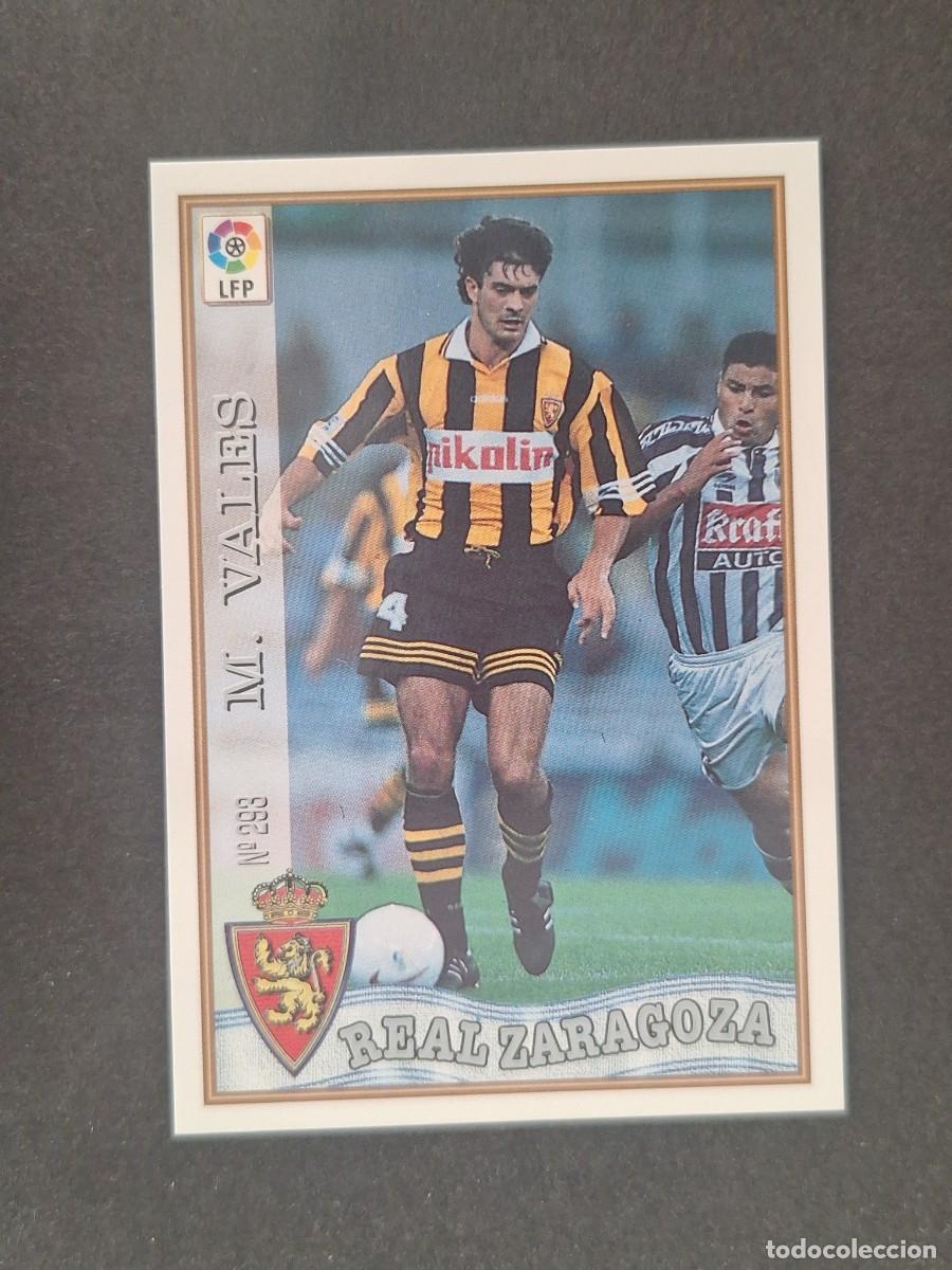 Cromos de f&uacute;tbol: L1 MARCOS VALES REAL ZARAGOZA 293 MUNDICROMO LAS FICHAS DE LA LIGA 1997 1998 97 98