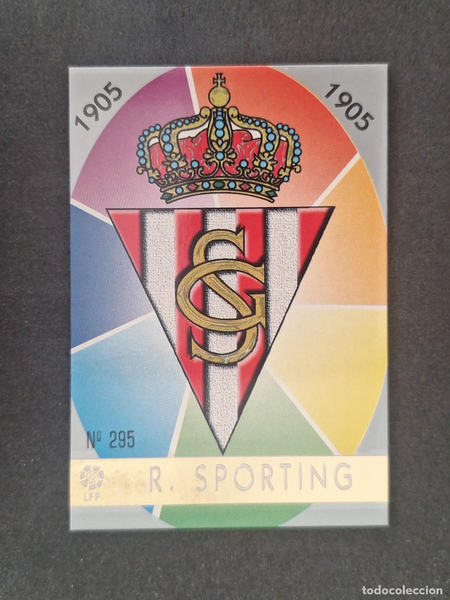 Cromos de f&uacute;tbol: L1 ESCUDO SPORTING DE GIJON 295 MUNDICROMO LAS FICHAS DE LA LIGA 1997 1998 97 98