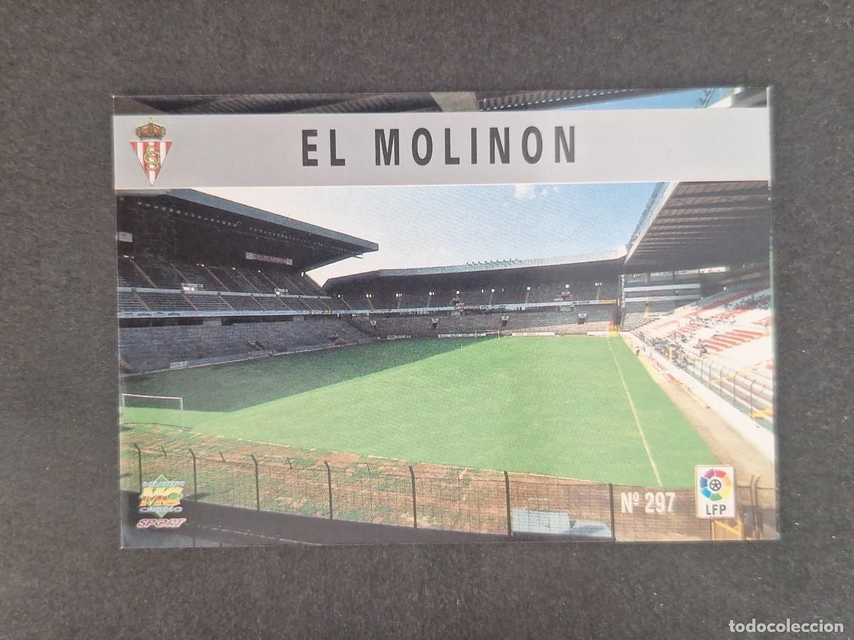Cromos de f&uacute;tbol: L1 ESTADIO EL MOLINON SPORTING DE GIJON 297 MUNDICROMO LAS FICHAS DE LA LIGA 1997 1998 97 98