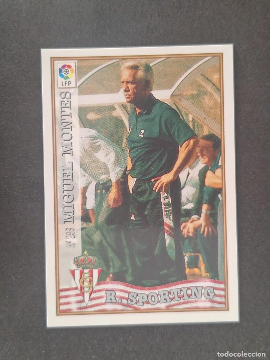 Cromos de f&uacute;tbol: L1 MIGUEL MONTES ENTRENADOR SPORTING DE GIJON 298 MUNDICROMO LAS FICHAS DE LA LIGA 1997 1998 97 98