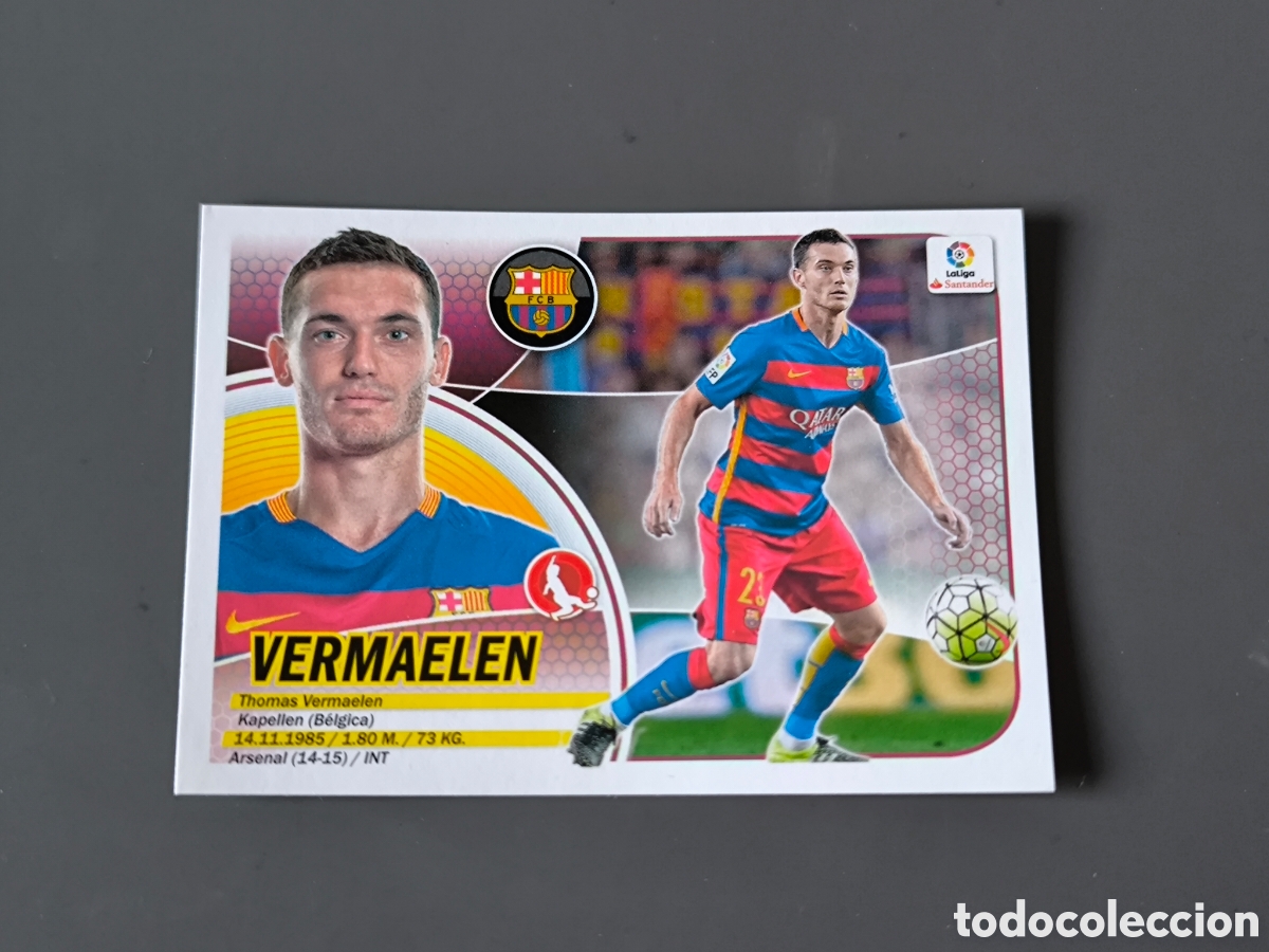 Cromos de f&uacute;tbol: VERMAELEN 6B FC Barcelona Liga Este 16 17